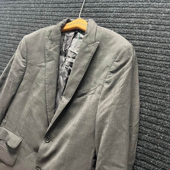 Banana Republic Other - Banana Republic Mens 42R Slim Fit Blazer Grey Tessuto Marzotto Italian Fabric